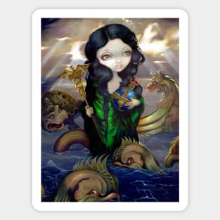 Magical Sea Witch and Sea Monsters Magnet